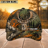 Maxcorners Hunting Orange Green Splash Forest Personalized 3D Cap