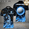 Maxcorners Golf Flaming Assassin Personalized Name, Team Name 3D Shirt (4 Colors)