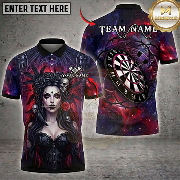 Maxcorners Darts Gothic Queen Cosmic Dartboard Multiple Options Personalized Name, Team Name 3D Shirt