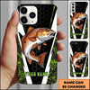 Maxcorners Fishing Honeycomb Green Camo Personalized Name 3D Phone Case (12 Fish Species)