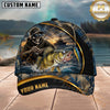 Maxcorners Fishing Skull Fisherman Personalized 3D Cap