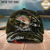 Maxcorners Fishing Camouflage Water Splash Rod Reel Personalized 3D Cap (12 Fish Species)