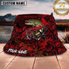 Maxcorners Fishing Epic Sunset Fishing Skull Design Personalized Name 3D Bucket Hat (13 Fish Species)
