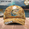 Maxcorners Fishing Golden Faith Open Bible Splash Personalized Name 3D Cap (12 Fish Species)
