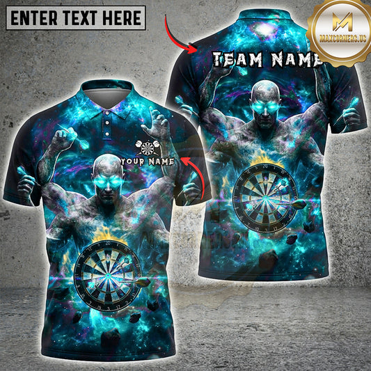 Maxcorners Darts Cosmic Gorilla Blazing Dartboard Multiple Options Personalized Name, Team Name 3D Shirt