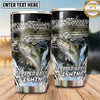 Maxcorners Fishing Tumbler Black Olive Tactical Splash Design Personalized Name Tumbler (13 Species)