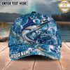 Maxcorners Fishing Blue Water Foam Lure Quote Personalized Name 3D Cap (12 Fish Species)
