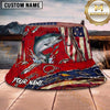 Maxcorners Fishing Green Camo Fishing Adventure with Bold Splash Personalized Name 3D Bucket Hat (13 Fish Species)