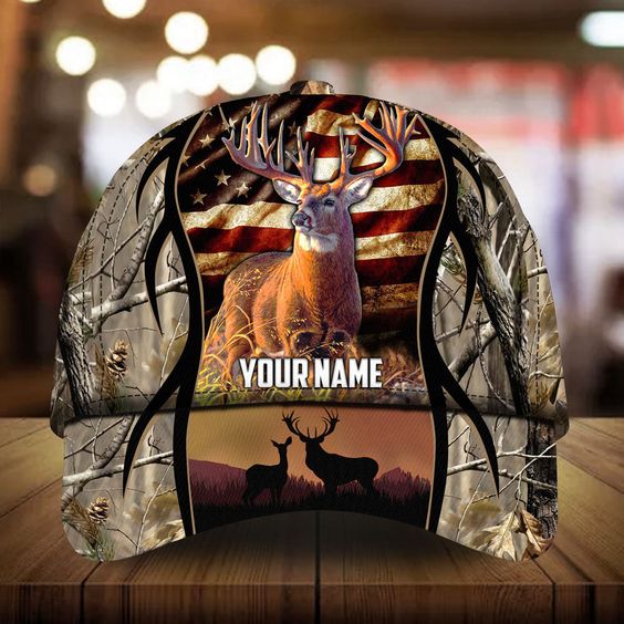 Maxcorners Deer Hunting Personalized 3D Hat