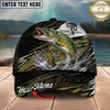 Maxcorners Fishing Hexagon Camo Water Splash Personalized 3D Cap (12 Fish Species)
