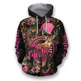 Maxcorners Hunting Deer Country Girl Custom Name Shirt 3D All Over Printed Clothes