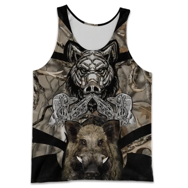 Maxcorners Boar Hunting Custom Name Shirt 3D All Over Printed Clothes