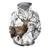 Maxcorners Deer Huting White Camo Custom Name Shirt 3D All Over Printed Clothes