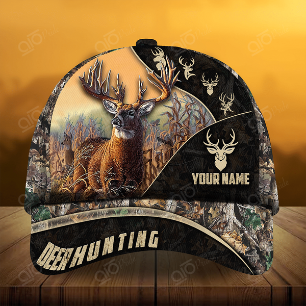 Maxcorners The Majestic Of Deer Hunting Personalized Hats 3D Multicolored