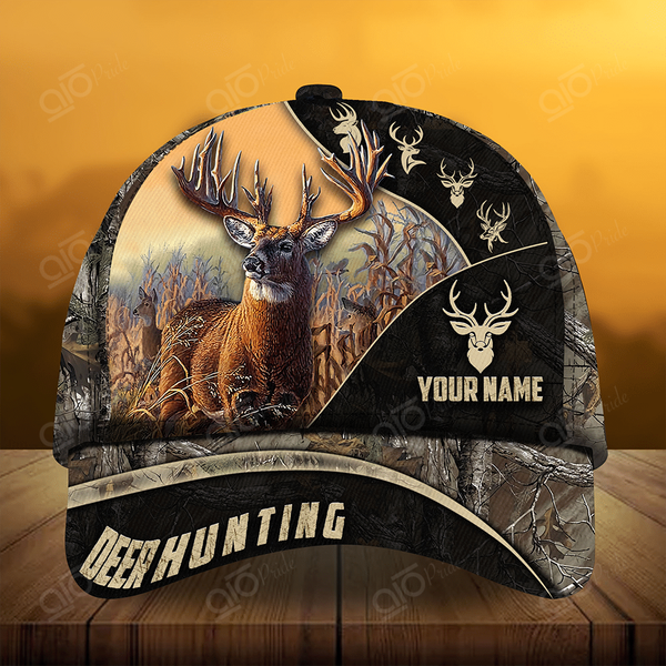 Maxcorners The Majestic Of Deer Hunting Personalized Hats 3D Multicolored