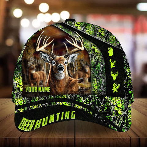 Maxcorners New Century Of Deer Hunting Personalized Hats 3D Multicolored