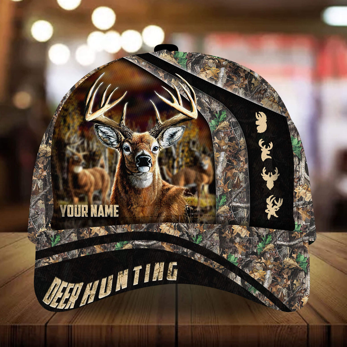 Maxcorners New Century Of Deer Hunting Personalized Hats 3D Multicolored