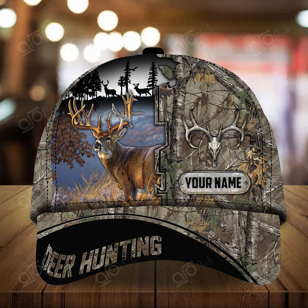 Maxcorners Premium Deer Hunting Cap 2 Personalized Hats 3D Multicolored