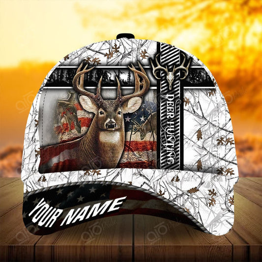 Maxcorners Premium Unique Cross Deer Hunting Personalized Hats 3D Multicolored