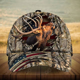 Maxcorners Premium Elk Hunting Personalized Hats 3D Multicolored