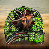 Maxcorners Premium Elk Hunting Personalized Hats 3D Multicolored