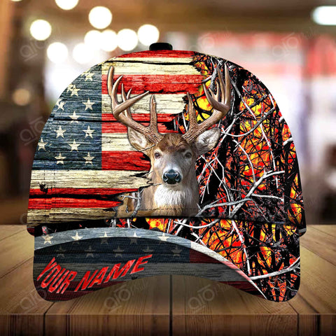 Maxcorners Auvrilone Pattern Deer Hunting Personalized Hats 3D Multicolored