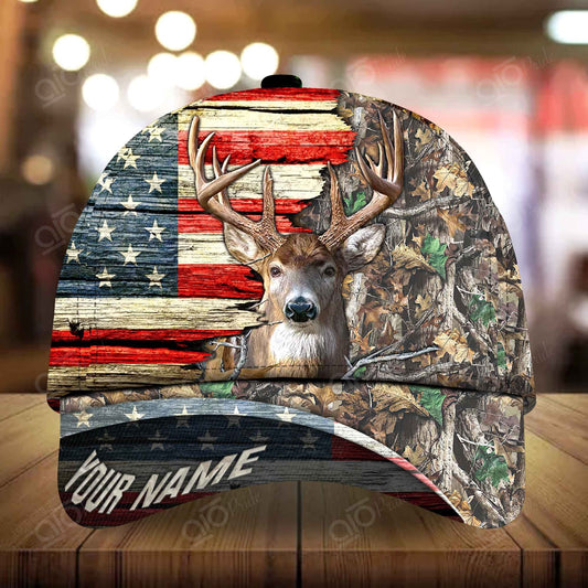 Maxcorners Auvrilone Pattern Deer Hunting Personalized Hats 3D Multicolored