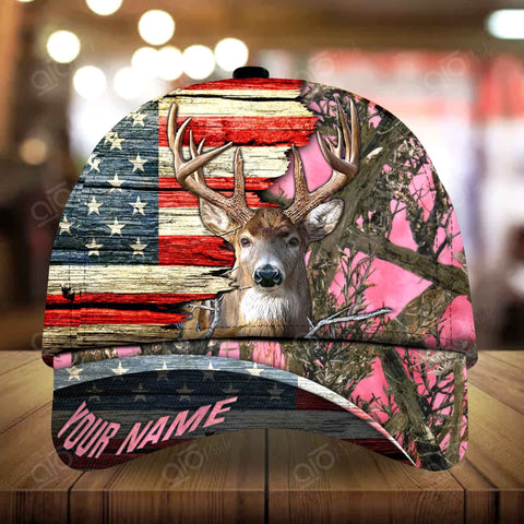 Maxcorners Auvrilone Pattern Deer Hunting Personalized Hats 3D Multicolored