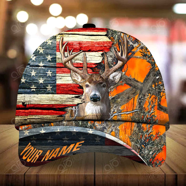 Maxcorners Auvrilone Pattern Deer Hunting Personalized Hats 3D Multicolored