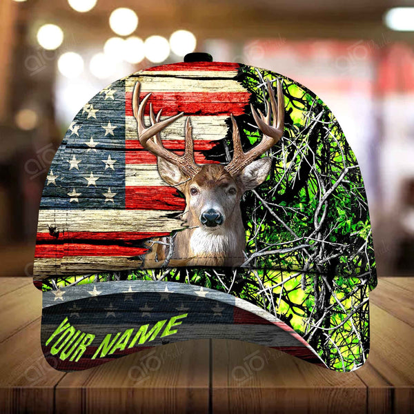 Maxcorners Auvrilone Pattern Deer Hunting Personalized Hats 3D Multicolored
