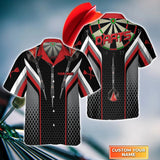 Maxcorners Darts Lover Customized Name 3D Hawaiian Shirt