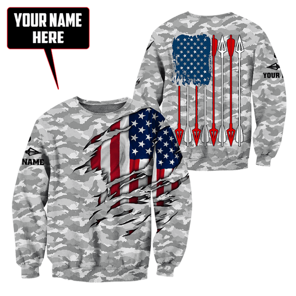 Maxcorners Bow Hunting Custom Name Shirt 3D All Over Printed Clothes