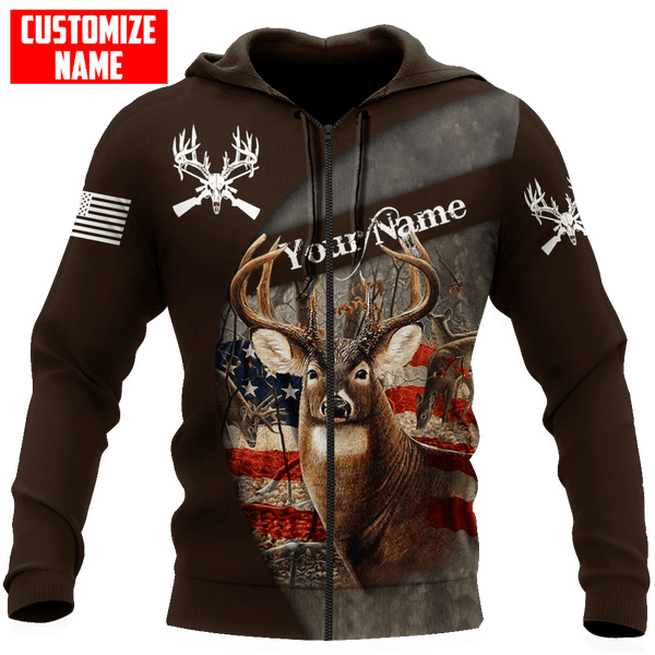 Maxcorners Deer Hunting Season Custom Name Shirt 3D All Over Printed Clothes