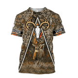 Maxcorners Deer Hunting Custom Name Shirt 3D All Over Printed Clothes