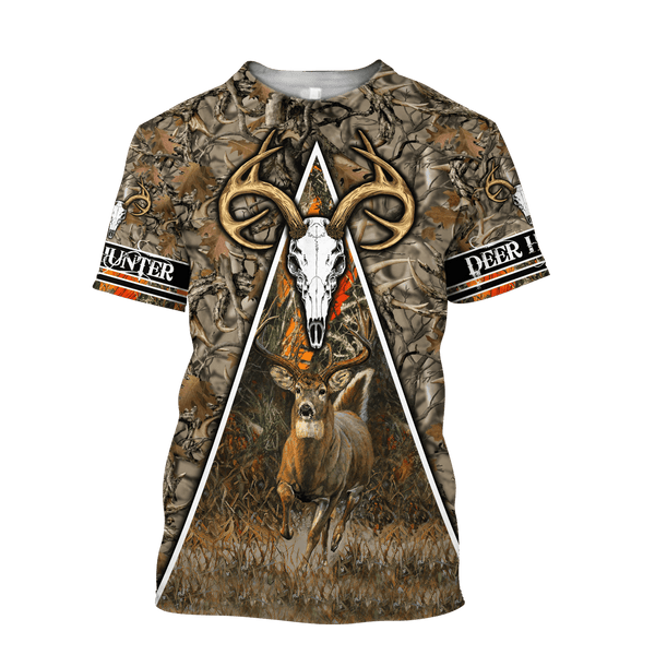 Maxcorners Deer Hunting Custom Name Shirt 3D All Over Printed Clothes