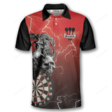 Maxcorners Skull Lightning Fantasy Darts Personalized Name And Team Name 3D Shirt