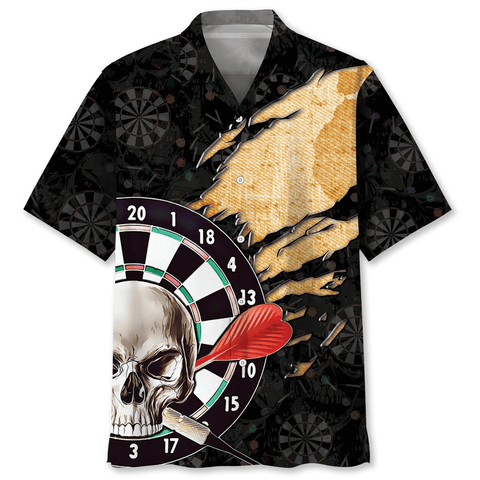 MaxCorners Darts Dart Skull Hawaiian Shirt