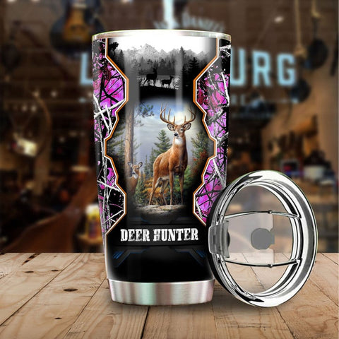 Maxcorners Camo Deer Hunting Hunting Stainless Steel Tumbler