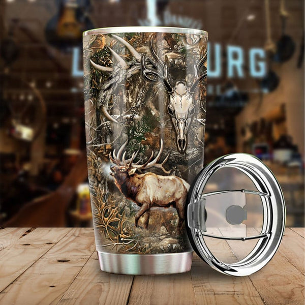 Maxcorners Love Deer Hunting Camo Stainless Steel Tumbler