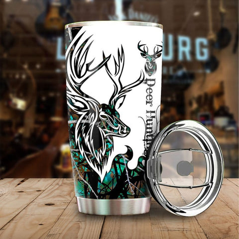 Maxcorners Deer Hunting Camo Stainless Steel Tumbler