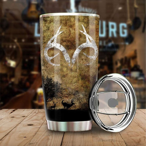 Maxcorners Deer Hunting Stainless Steel Tumbler