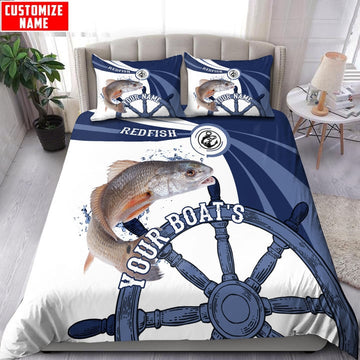 Maxcorners Personalized Redfish Fishing Bedding Set