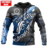 Maxcorners Personalized BASS FISHING METAL BOAT 3D Hoodie