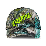 Maxcorners Personalized Crappie On Skin Fishing Cap