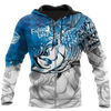 Maxcorners LIFE DRAW HUNGRY Fishing 3D Hoodie