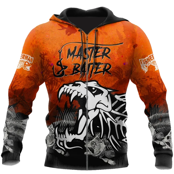 Maxcorners MASTER BAITER Fishing 3D Hoodie