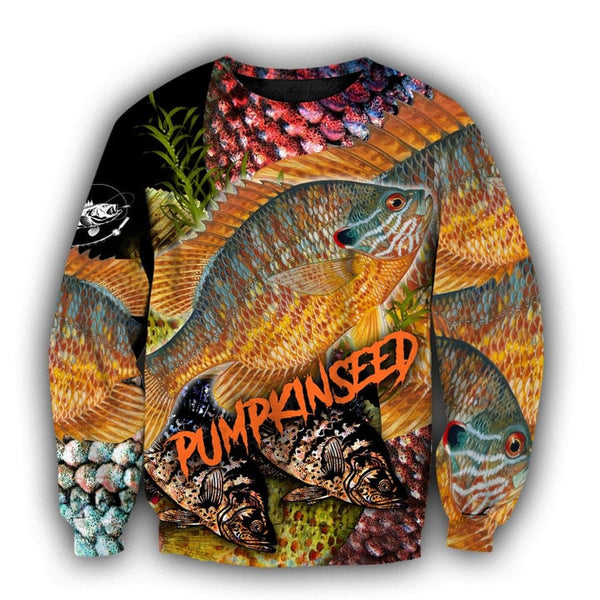 Maxcorners SUNFISH PUMPKINSEED Fishing 3D Hoodie