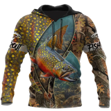 Maxcorners TROUT-SALMON Fishing 3D Hoodie