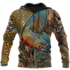 Maxcorners TROUT-SALMON Fishing 3D Hoodie