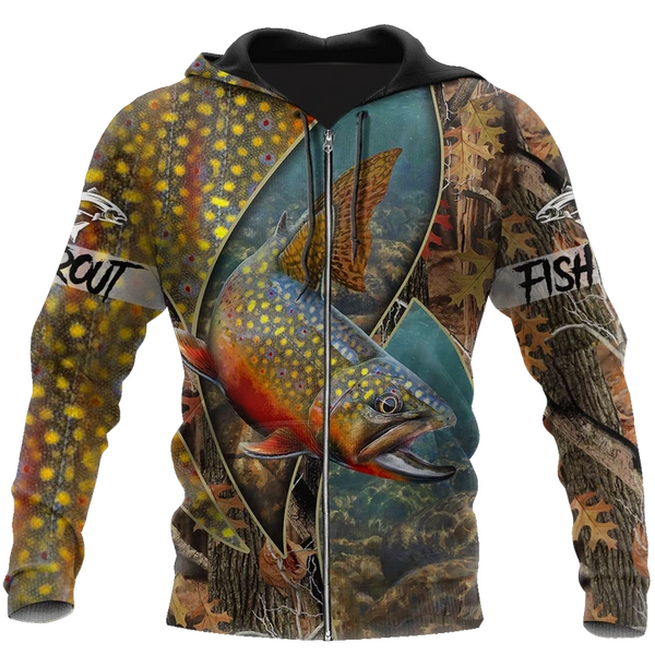 Maxcorners TROUT-SALMON Fishing 3D Hoodie